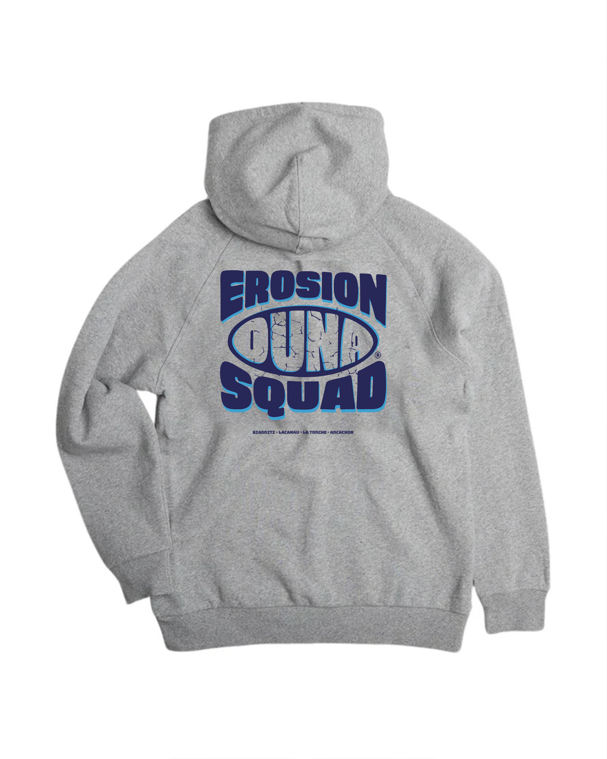Hoodie EROSION SQUAD Gris chiné - Made in France